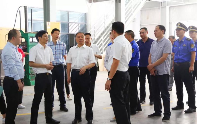 市长朱志杰 副市长徐锴莅临华体会体育光学调研工业固废处置试点工作